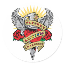 Autism Dagger Stickers