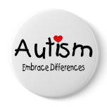 Autism Embrace Differences (Hrt) Pin
