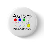 Autism Embrace Differences (People) Pins