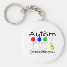 Autism Embrace Differences (People) Key Chain