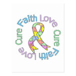 Autism Faith Love Cure Postcard