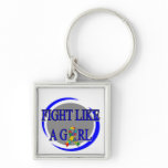 Autism Fight Like A Girl Circular Keychains