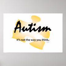 Autism Glows Poster-"It's not the way you think."