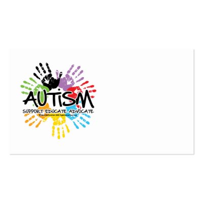 Autism Handprint Business Card Template by fightcancertees