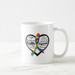 Autism Heart Ribbon Collage Coffee Mug