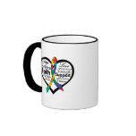 Autism Heart Ribbon Collage Coffee Mug