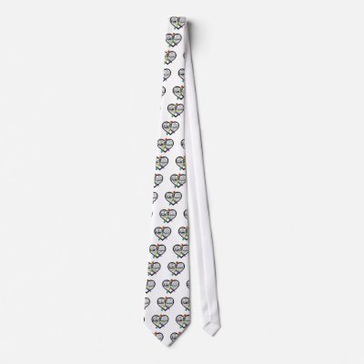 Autism Heart Ribbon Collage Ties by diseaseapparel