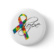 Autism Hope 2 Pinback Buttons