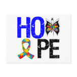 Autism Hope Butterfly Ribbon Post Cards