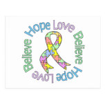Autism Hope Love Believe Postcard