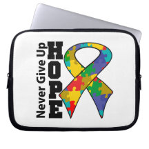 Autism Hope Never Give Up Computer Sleeves