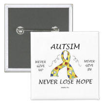 Autism Hope Pinback Button