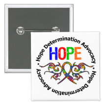 Autism Hope Tribal Ribbon Buttons