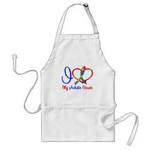 Autism I Love My Autistic Cousin Apron