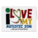 AUTISM I Love My Autistic Son 2 Card