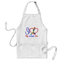 Autism I Love My Autistic Son Aprons
