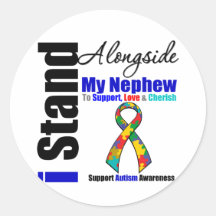 Autism I Stand Alongside My Nephew Sticker