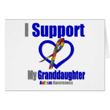 Autism I Support My Granddaughter Greeting Card