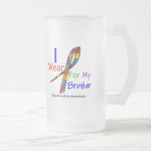 Autism I Wear Puzzle Ribbon For My Brother Mugs