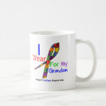 Autism I Wear Puzzle Ribbon For My Grandson Mug