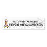 AUTISM IS TREATABLE! BUMPER STICKER
