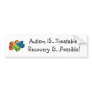 Autism IS...Treatable! Recovery IS...Possible! Bumper Stickers