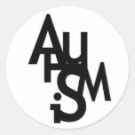 Autism (Jumbled Letters) Round Stickers