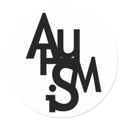 Autism (Jumbled Letters) Round Stickers by kokobaby