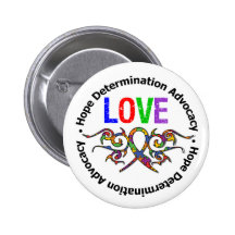 Autism Love Tribal Ribbon Pin