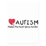 Autism Makes The Heart Grow Fonder (Heart) Post Card