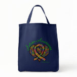 Autism Mosaic Heart Ribbon Bags