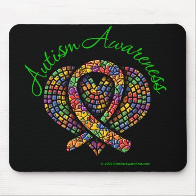 Autism Mosaic Heart Ribbon by giftsforawareness