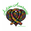 Autism Mosaic Heart Ribbon t-shirts