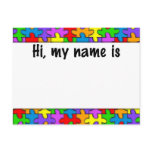 Autism Name Tag Postcards