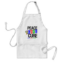 Autism Peace Love Cure Apron