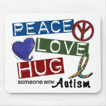 Autism PEACE LOVE HUG