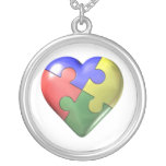 Autism Puzzle Heart Personalized Necklace