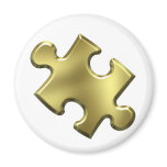 Autism Puzzle Piece Gold