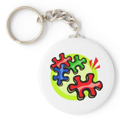 Autism puzzle Piece Key Chain by autismshowucare