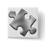 Autism Puzzle Piece Silver