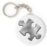 Autism Puzzle Piece Silver