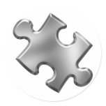 Autism Puzzle Piece Silver