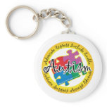 Autism Puzzle Ring Key Chains
