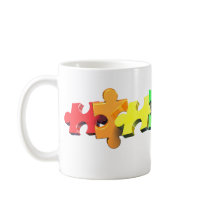 Autism Puzzle Strip Coffee Mugs