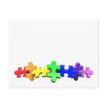 Autism Puzzle Strip Postcard