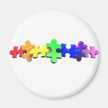 Autism Puzzle Strip Refrigerator Magnet