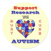 Autism Research Round Sticker
