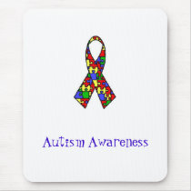 Autism Ribbon, Autism Awareness Mousepad