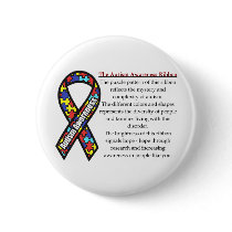 Autism Ribbon meaning Pinback Buttons