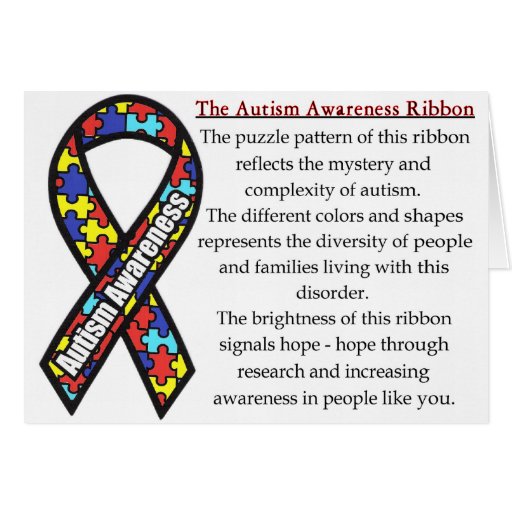 Autism Ribbon meaning Card